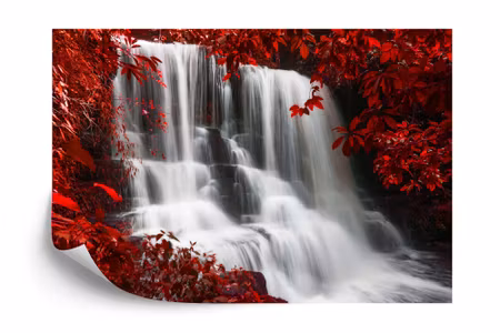 Fototapet - Autumn waterfall