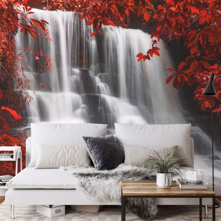Fototapet - Autumn waterfall