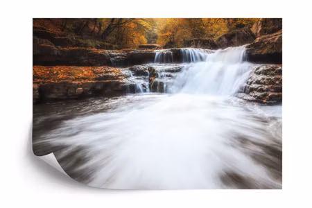 Fototapet - Autumn waterfall