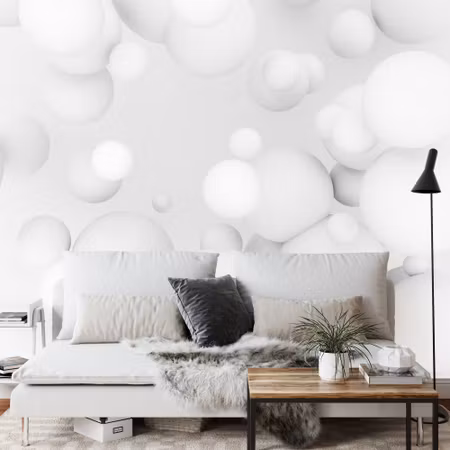Fototapet - White balls 3D