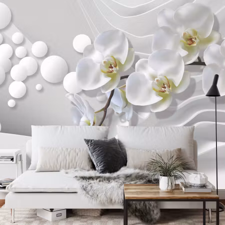 Fototapet - White orchids