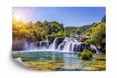 Fototapet - Skradinski beech waterfall croatia