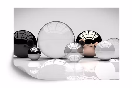 Fototapet - Black and white balls selfadhesive