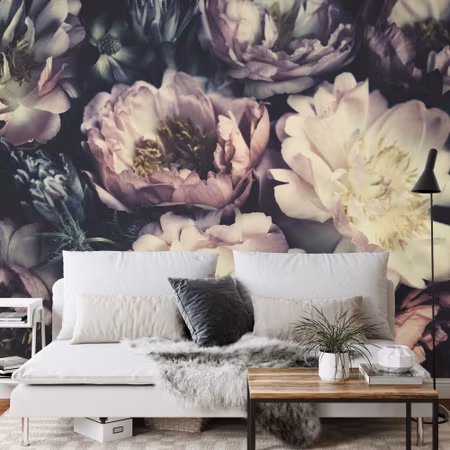 Fototapet - Colourful vintage peonies