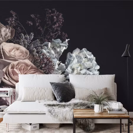 Fototapet - Bouquet with peonies and roses