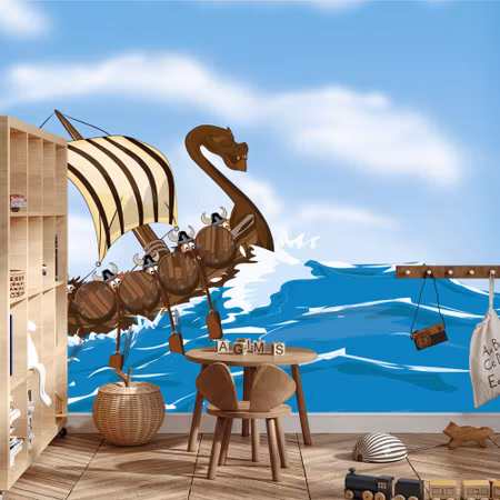 Fototapet - Ship on the sea