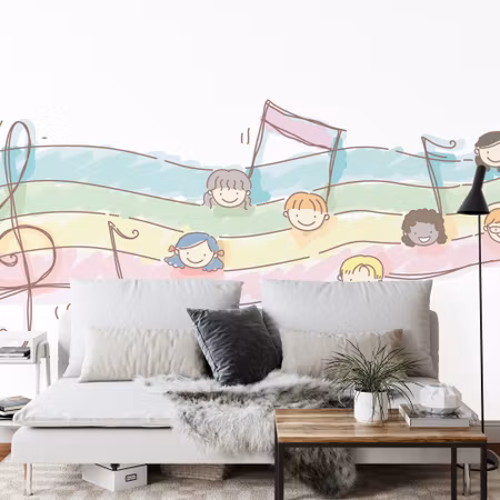 Fototapet - Colorful sheet music