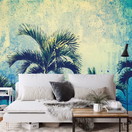 Fototapet - Palm trees in grunge style