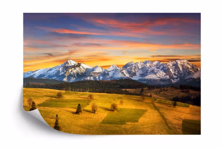Fototapet - Tatra mountains at sunset