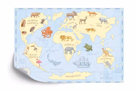 Fototapet - Mapvintage