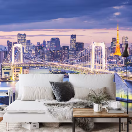 Fototapet - Rainbow bridge in tokyo