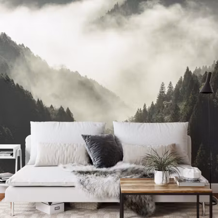 Fototapet - Forest in fog