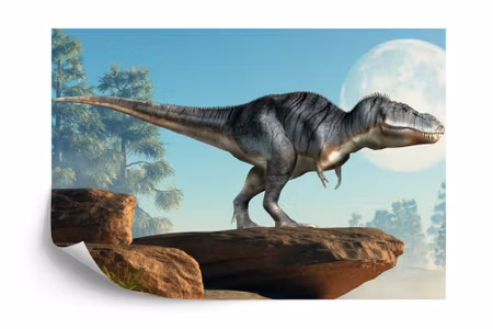 Fototapet - Dinosaur on the rocks
