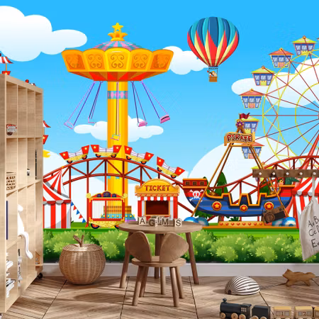 Fototapet - For children amusement park 60x90