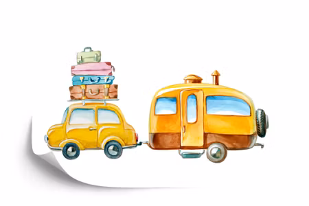 Fototapet - Traveling car