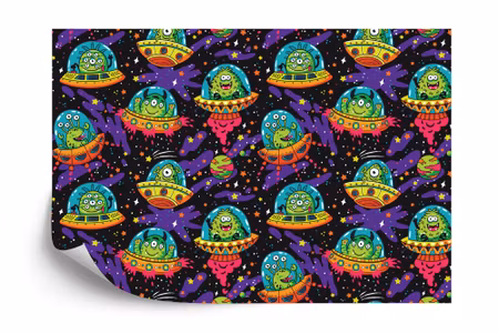 Fototapet - Colorful crazy ufo