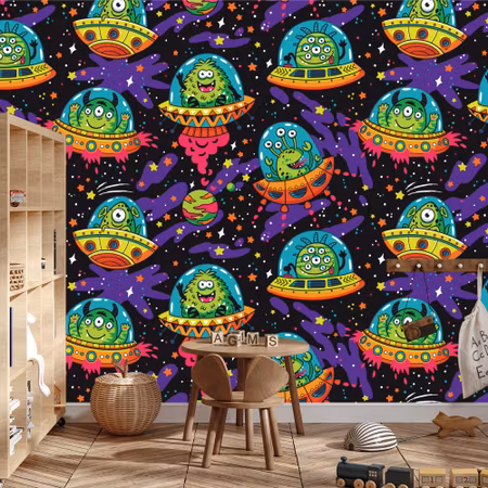 Fototapet - Colorful crazy ufo