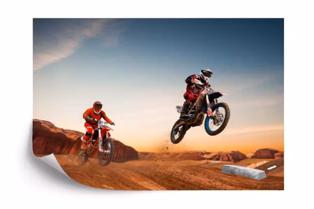 Fototapet - Motorbikes in the desert