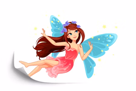 Fototapet - Lovely flying fairy