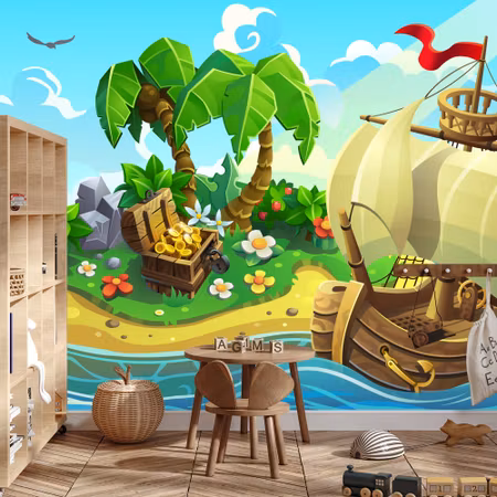 Fototapet - Pirate treasure island