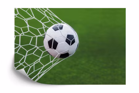 Fototapet - Soccer in goal