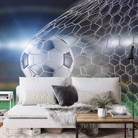 Fototapet - Soccer goal 3D