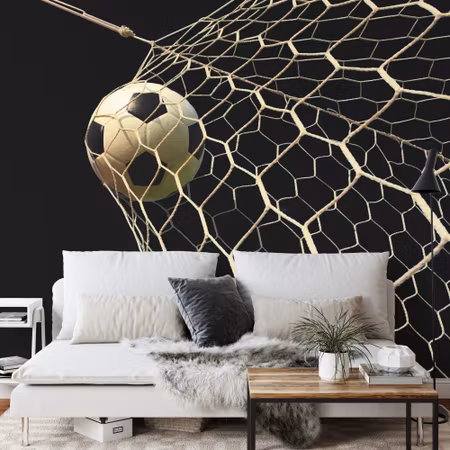 Fototapet - Soccer in goal