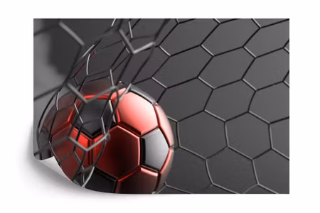 Fototapet - Sports ball in goal
