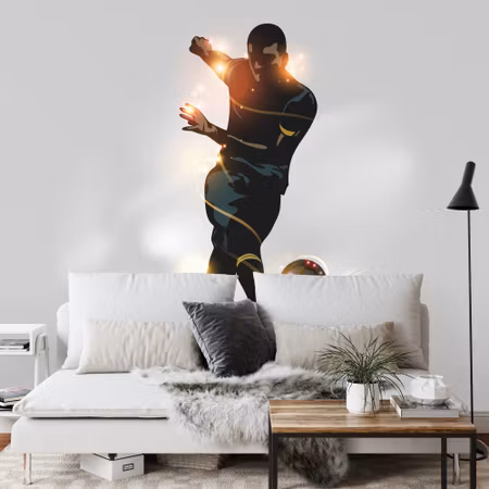 Fototapet - Soccer player scoring a goal
