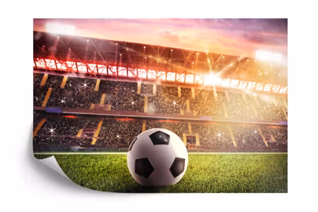 Fototapet - Soccer ball in the stadium