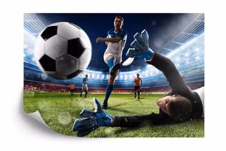 Fototapet - Football player shooting a goal