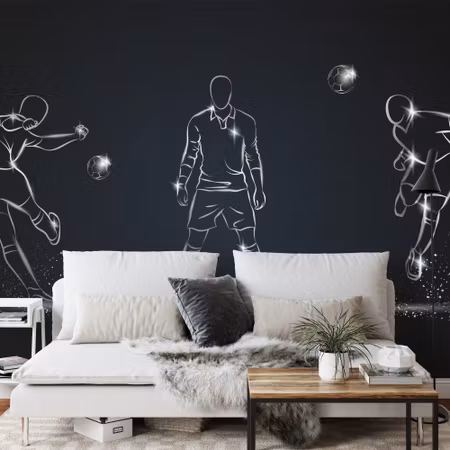 Fototapet - Soccer player in various poses