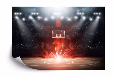 Fototapet - Futuristic basketball court