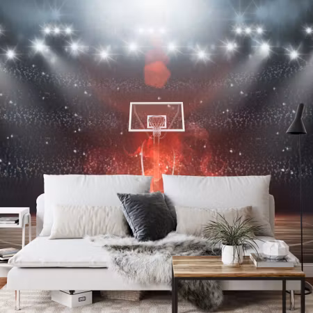 Fototapet - Futuristic basketball court