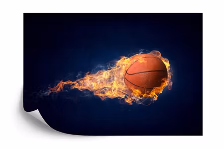Fototapet - Burning basketball ball