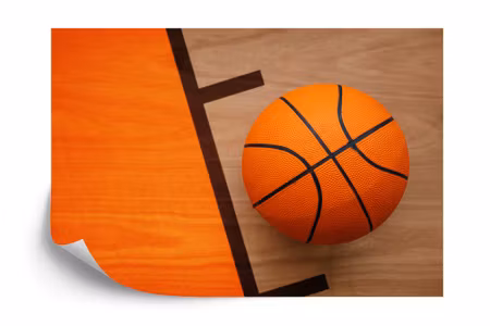 Fototapet - Basketball on the field