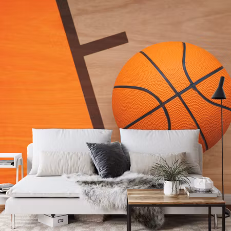 Fototapet - Basketball on the field