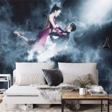 Fototapet - Couple of ball dancers during the