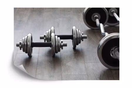 Fototapet - Dumbbells and barbells