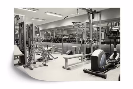 Fototapet - Interior of a gym with equipment