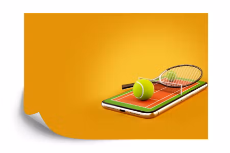 Fototapet - Tennis on your smartphone