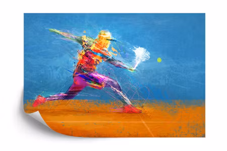 Fototapet - Painted abstract tennis player