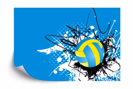 Fototapet - Volleyball ball against the background