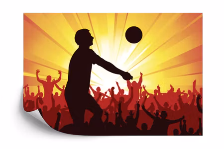 Fototapet - Volleyball player silhouette