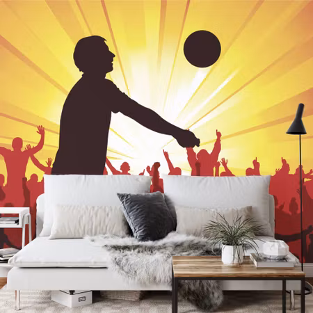 Fototapet - Volleyball player silhouette