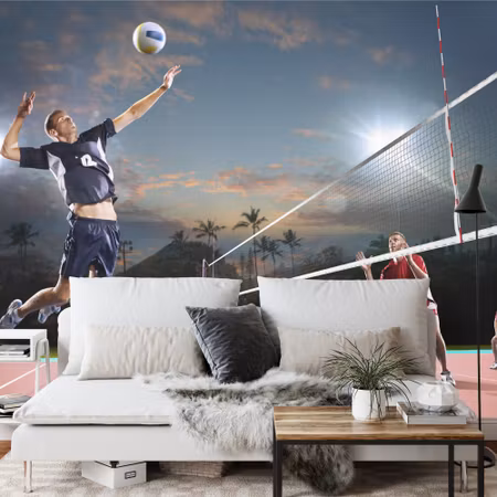 Fototapet - Volleyball players in action