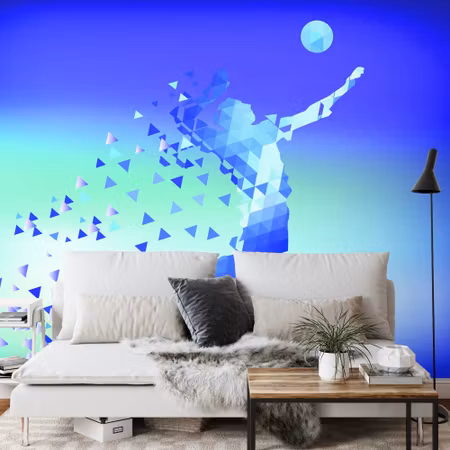 Fototapet - Abstract volleyball player