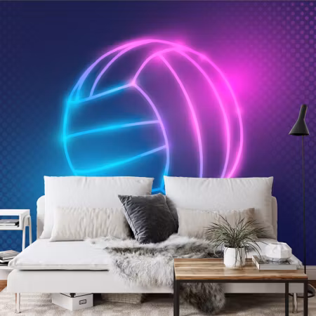 Fototapet - Neon volleyball