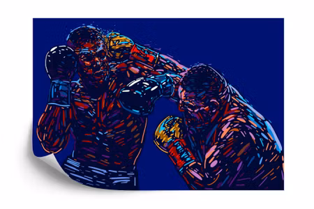 Fototapet - Abstract boxer fight