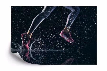 Fototapet - Sprinter running in the rain 3D